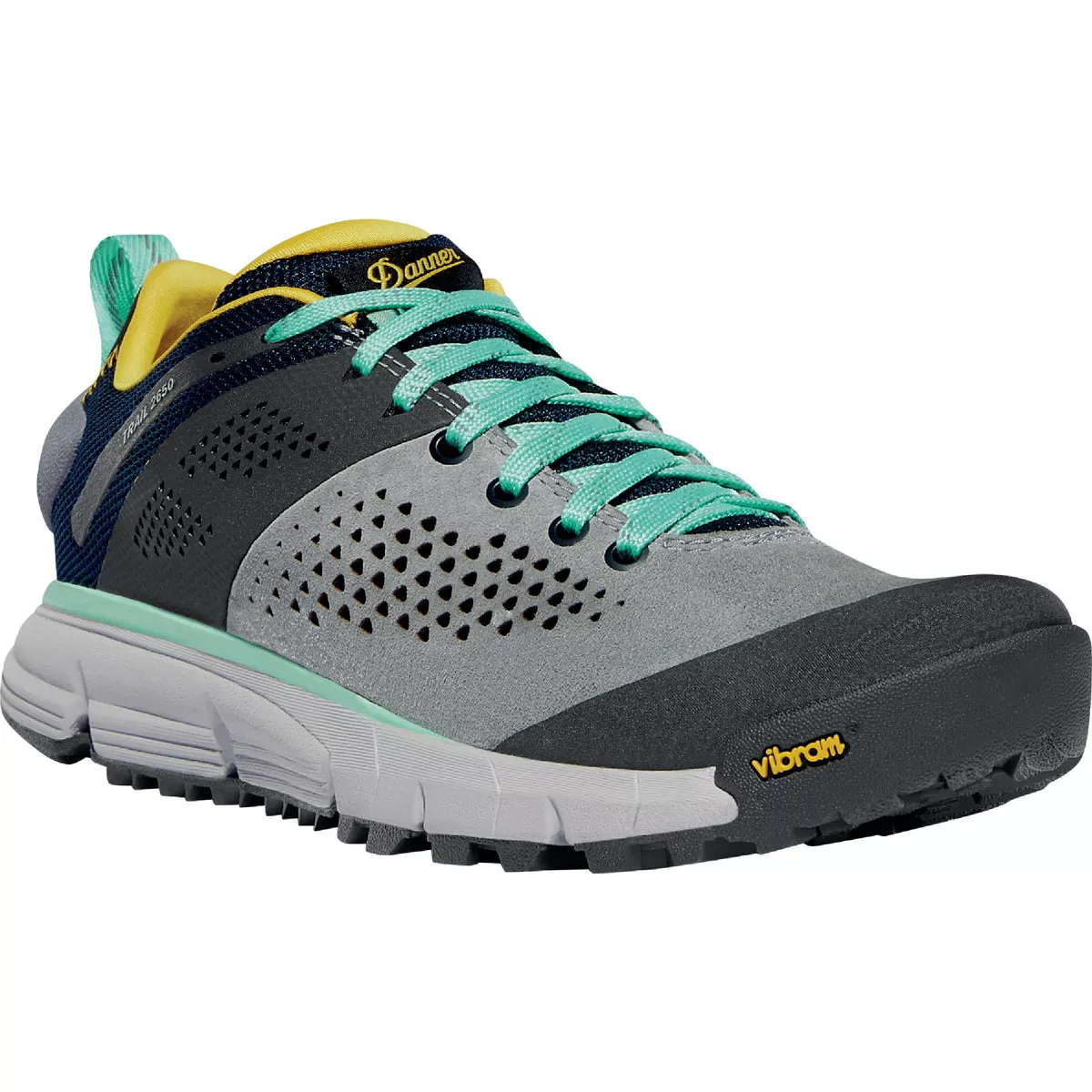 Danner Trail Women's 3 In. Gray/Blue/Spectra Yellow Hiking Shoes, Size 8 M