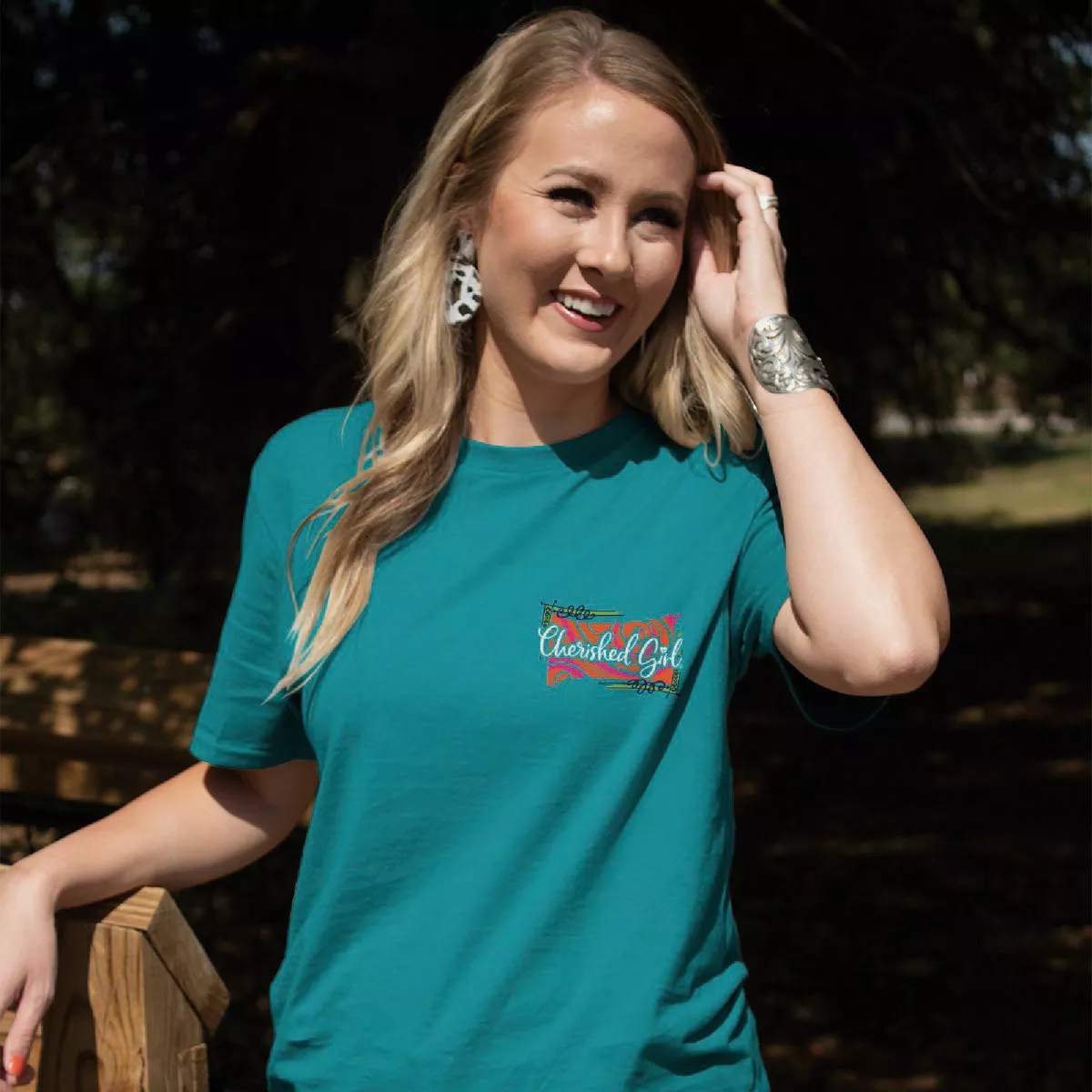 Cherished Girl Cross Love 3XL Tropical Blue Short Sleeve Shirt