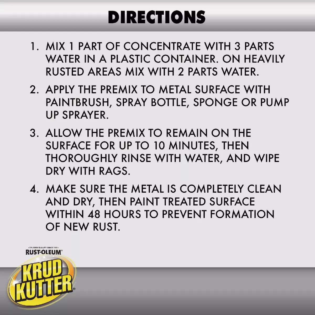 Krud Kutter 1 Gal. Metal Clean and Etch Concentrate - photo 6