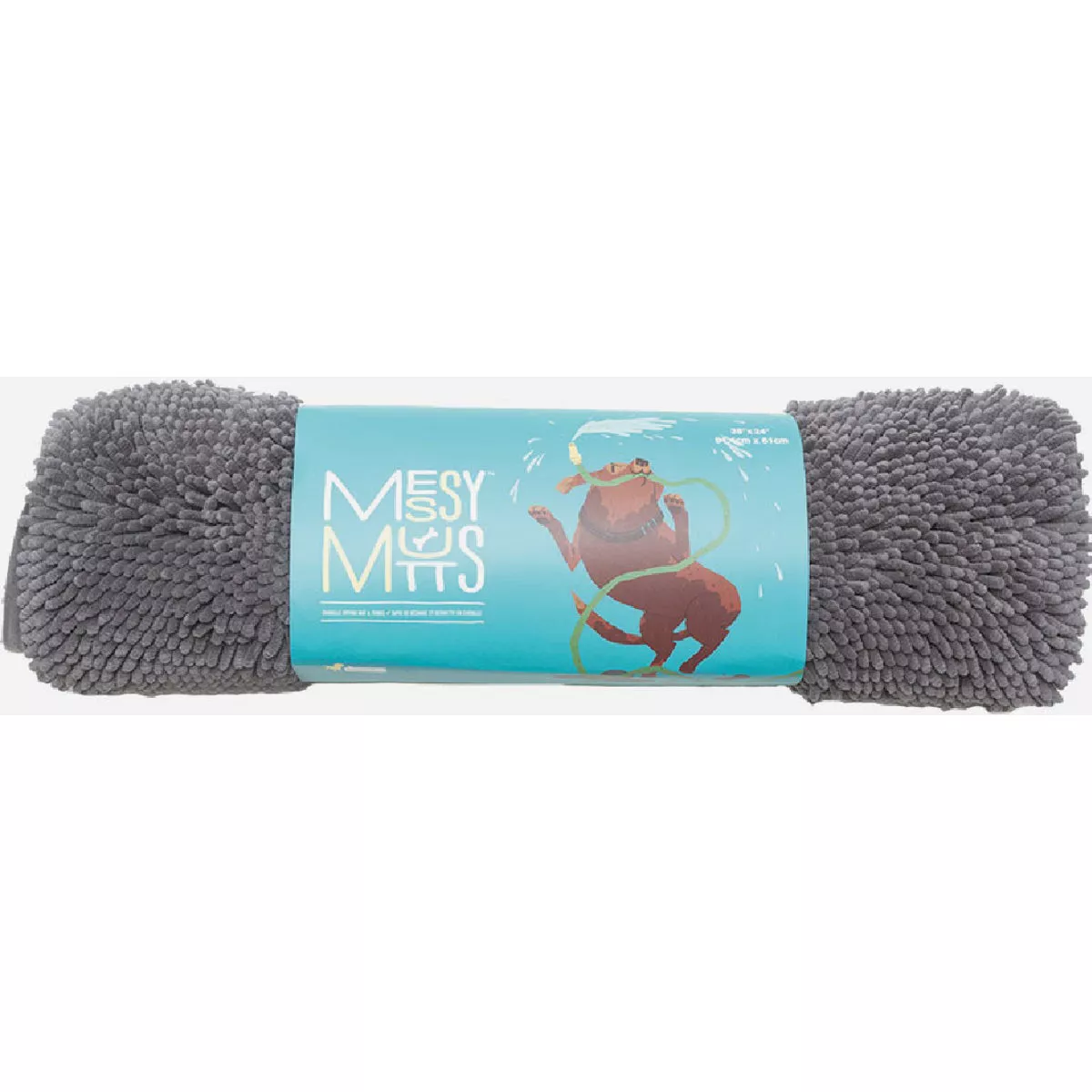 Messy Mutts Medium Gray Drying Mat/Towel