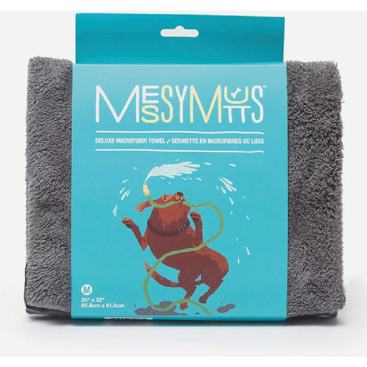 Messy Mutts Medium Gray Micro Drying Towel