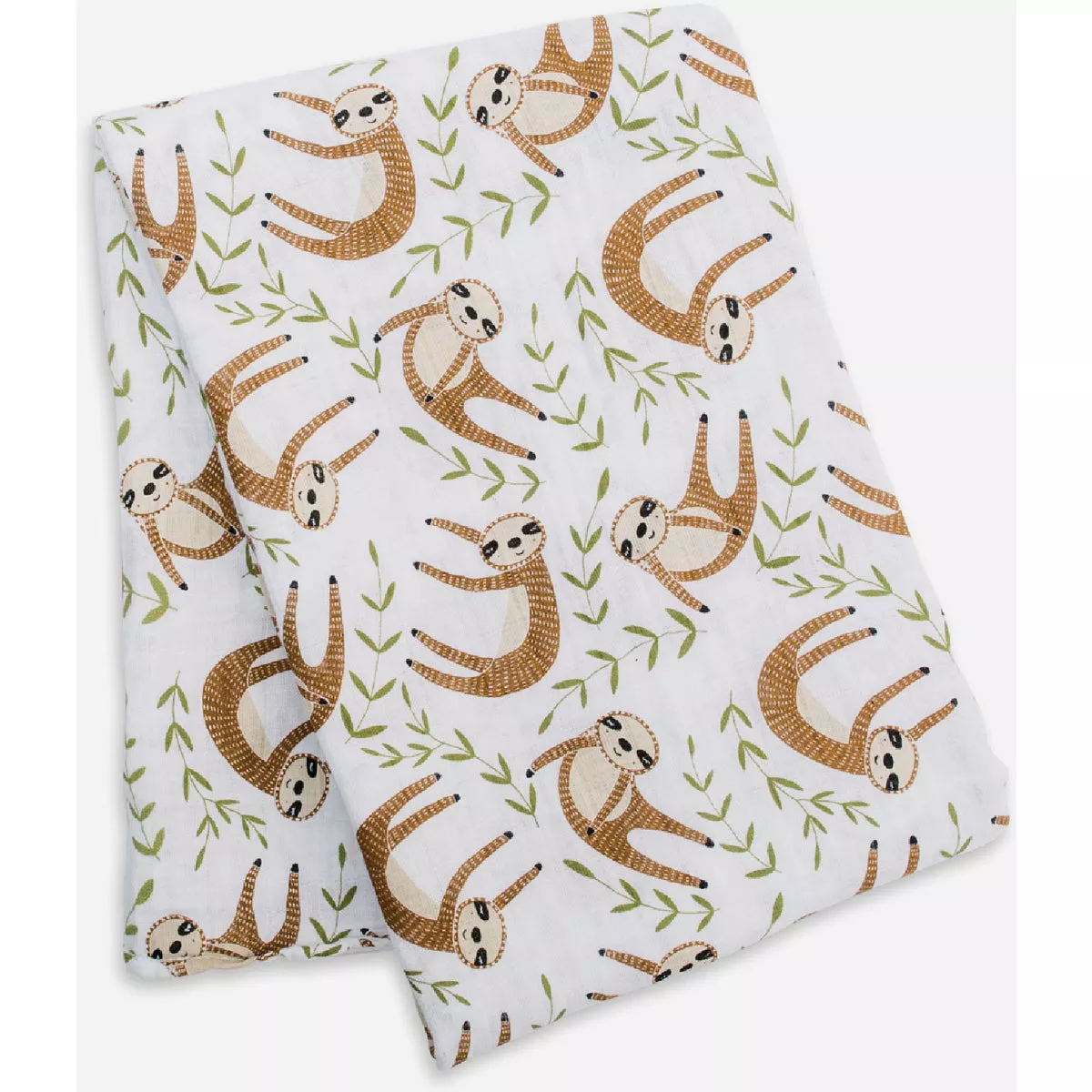 Mary Meyer Lulujo 47 In. x 47 In. Cotton Swaddle, Modern Sloth