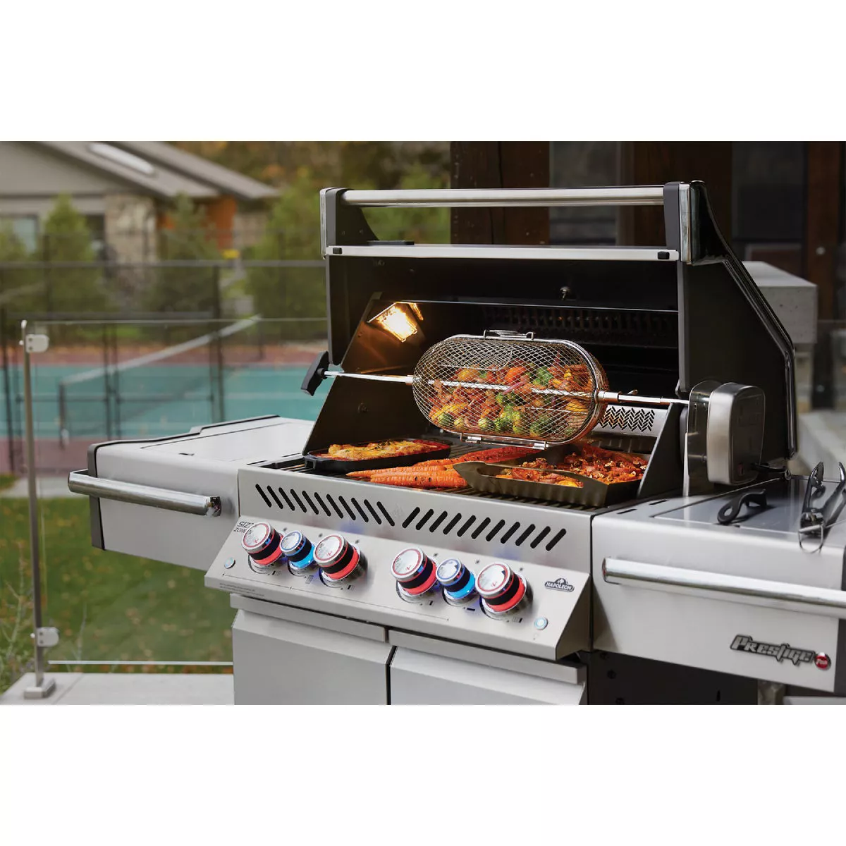 Napoleon Prestige Pro 500 Stainless Steel Gas Grill With Infrared Side & Rear Burners