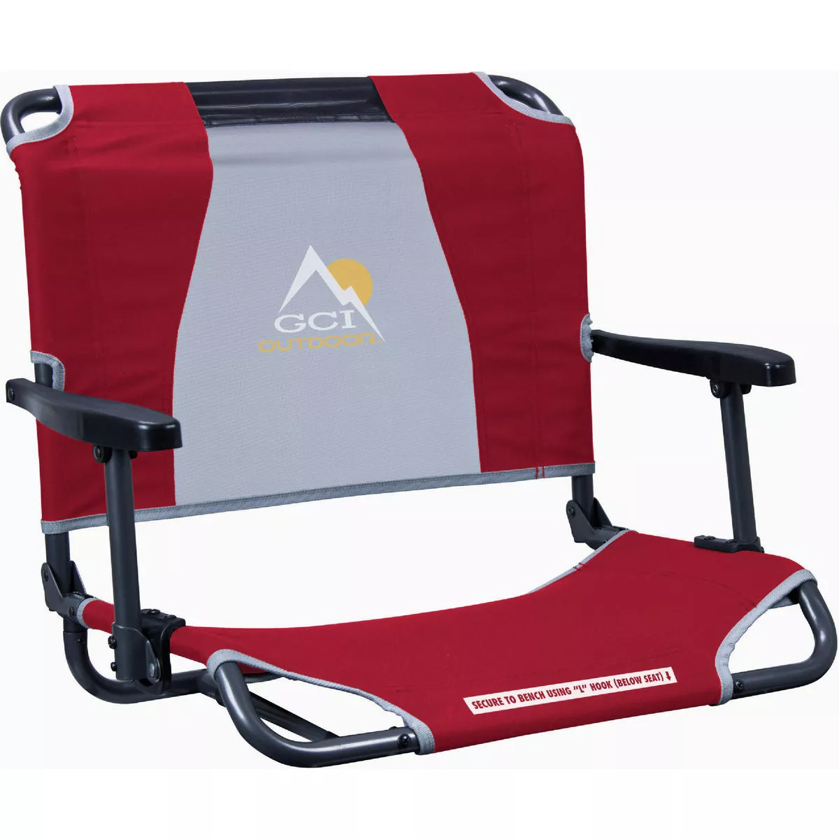 GCI Outdoor Big Comfort Red Stadium Chair with Armrests