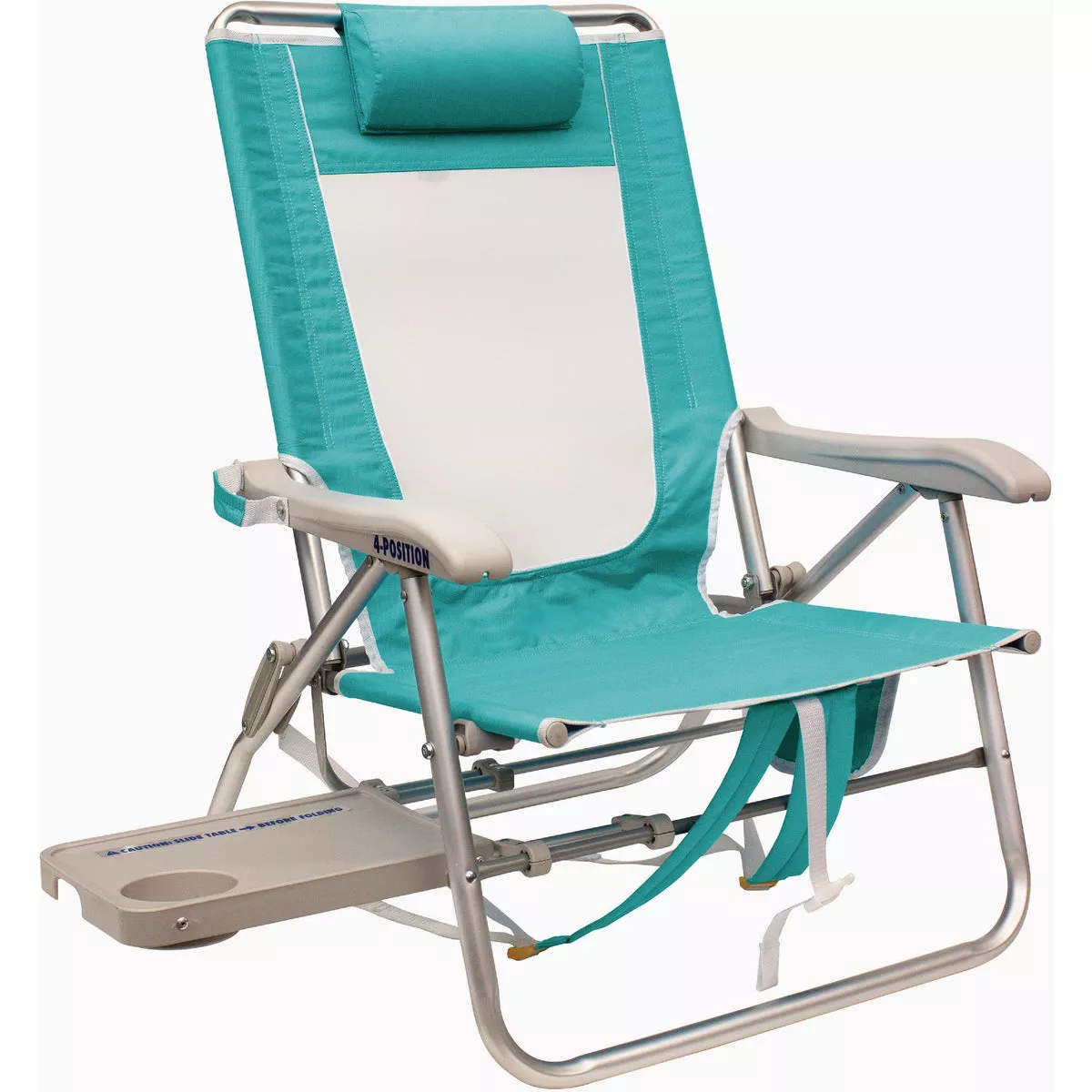 GCI Outdoor Big Surf Seafoam Green Beach Chair with Slide Table