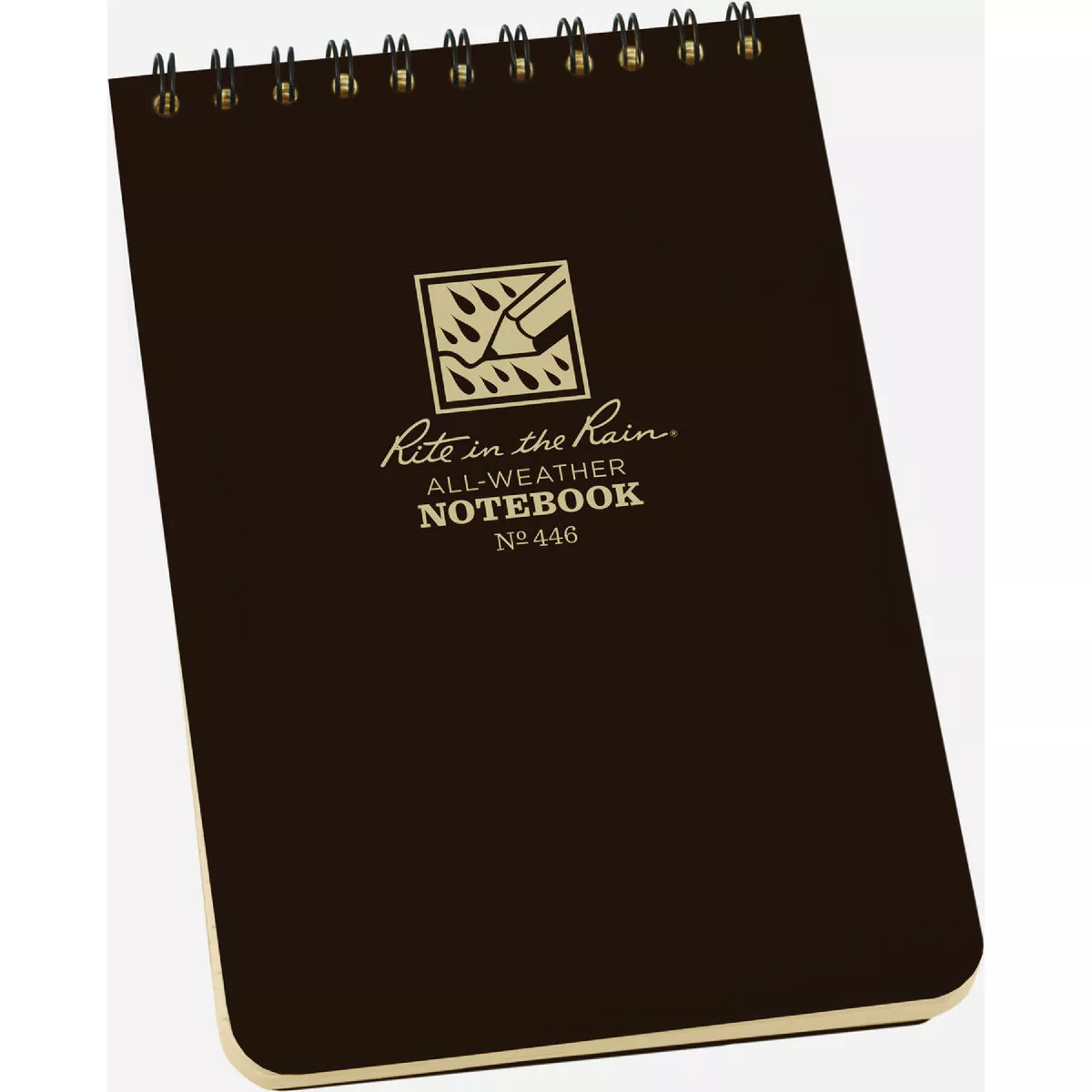 Rite in the Rain 4 In. x 6 In. 50-Sheet Top Spiral Brown Notebook