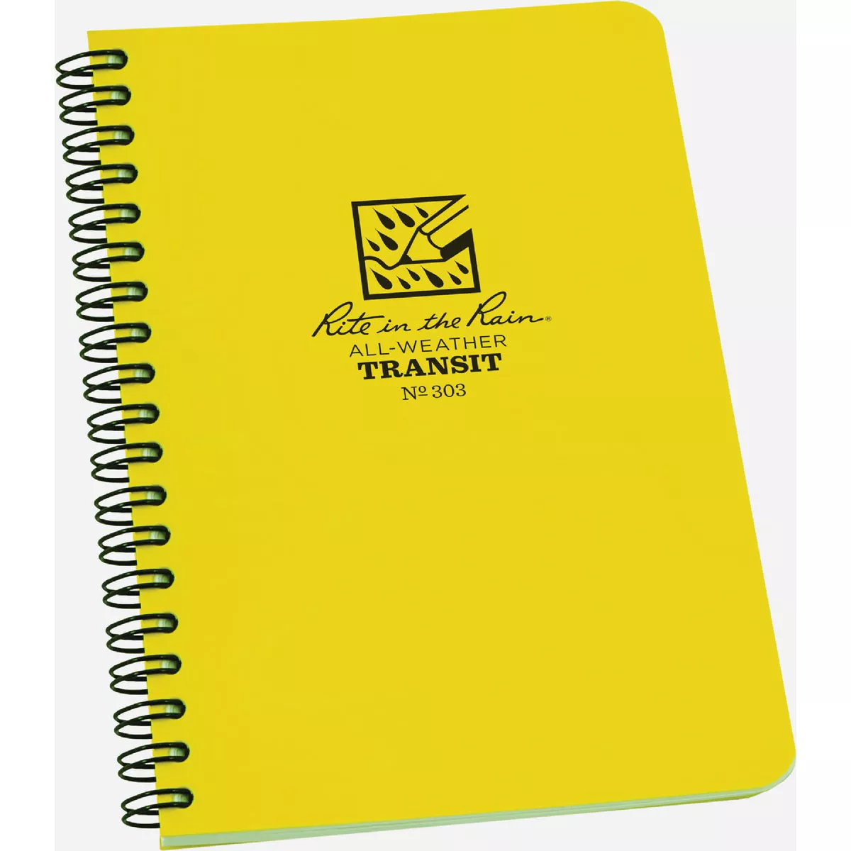Rite in the Rain 4-7/8 In. x 7 In. 32-Sheet Side Spiral Transit Pattern Notebook, Yellow