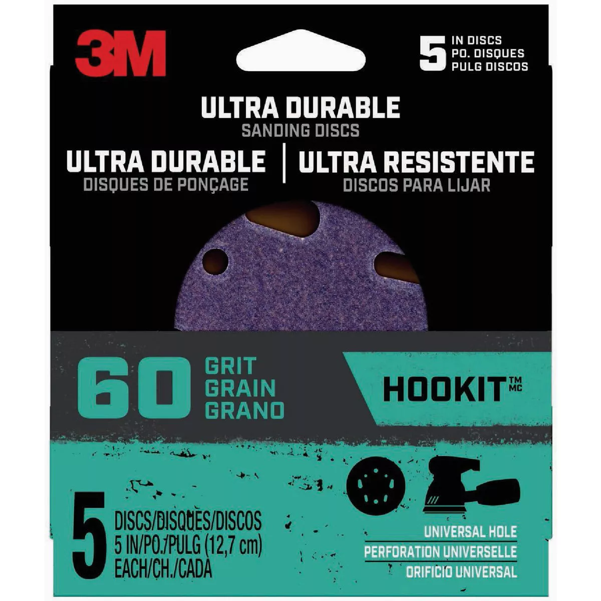 3M 5" H&I/Univ 60 Grit Sanding Disc