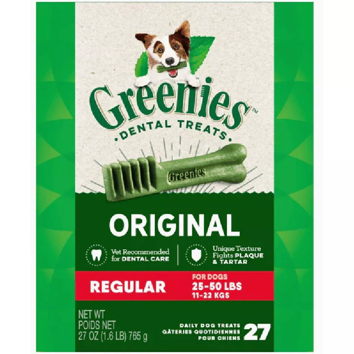 Greenies Regular Medium Dog Original Flavor Dental Dog Treat (27-Pack) - photo 2