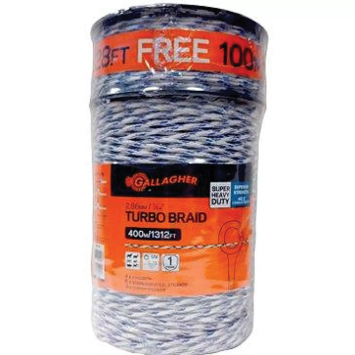 Gallagher Turbo Braid 7/64 In. x 1640 Ft. Polyethylene Poly Rope