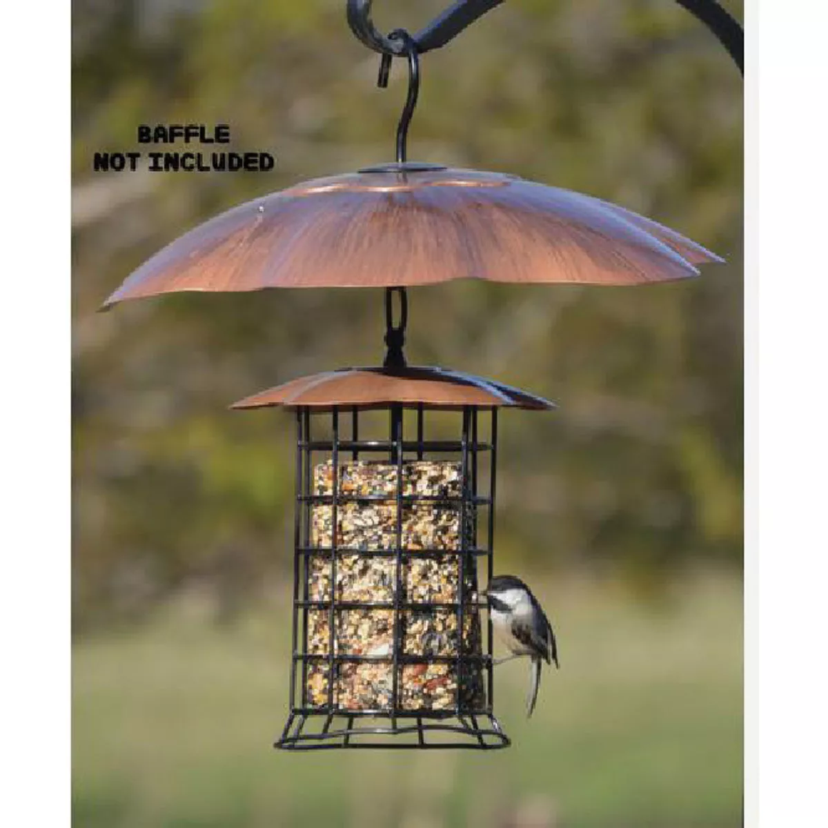 Songbird Essentials Copper Roof Suet Log Feeder