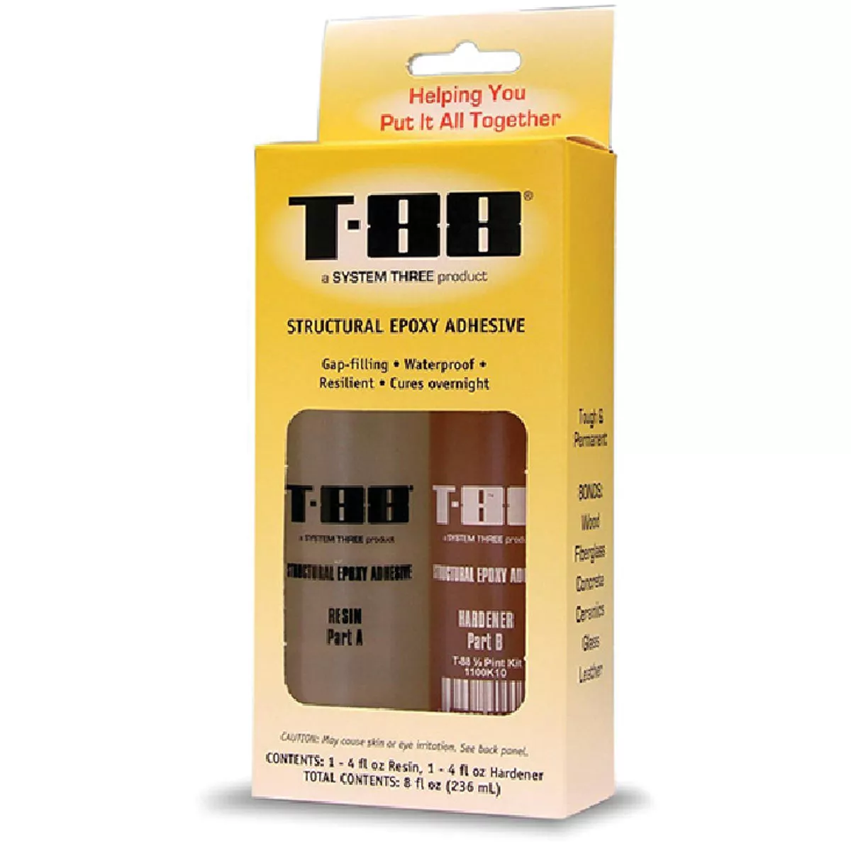 System Three T-88 1/2 Pt. Epoxy Adhesive Kit, 406-418