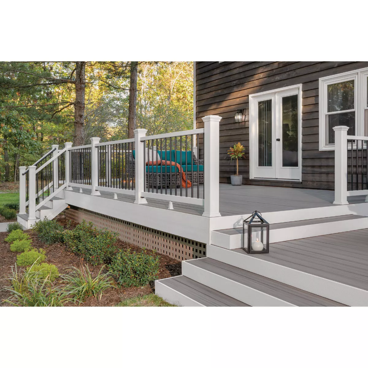 Trex Enhance Naturals 1 in. x 6 in x 12 ft. Rocky Harbor Grooved Edge Grey Composite Deck Board