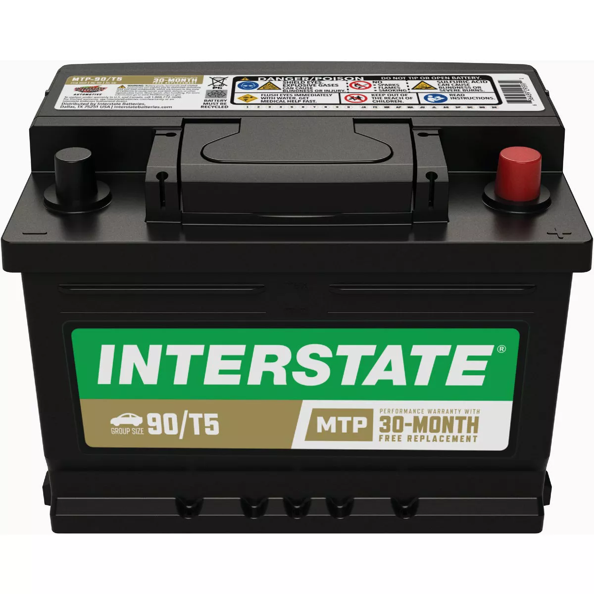 Interstate Batteries 12V 650CCA 90RC 750CA Automotive Battery, Top Post