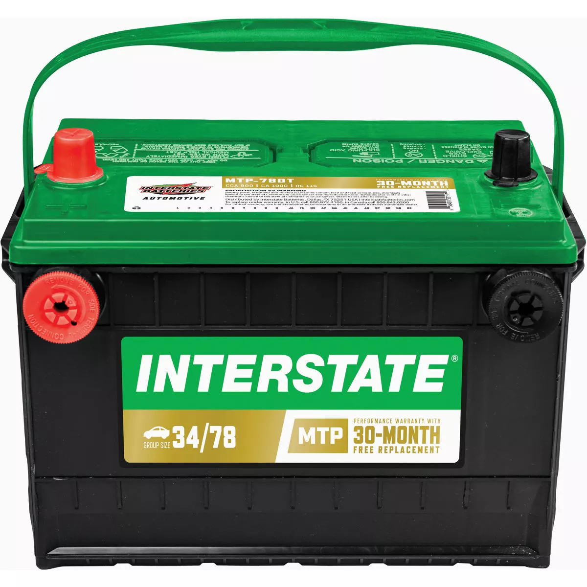 Interstate Batteries 12V 800CCA 115RC 1000CA Automotive Battery, Dual Post-