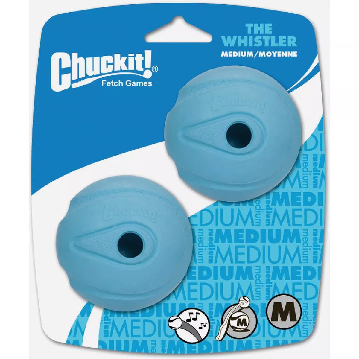 Chuckit! Medium The Whistler Dog Toy (2-Pack)
