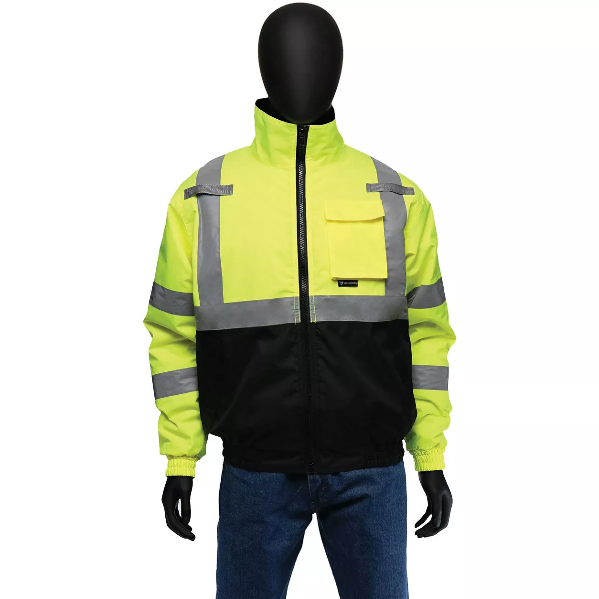 West Chester Protective Gear ANSI Class 3 Hi Vis Green Safety Jacket XL