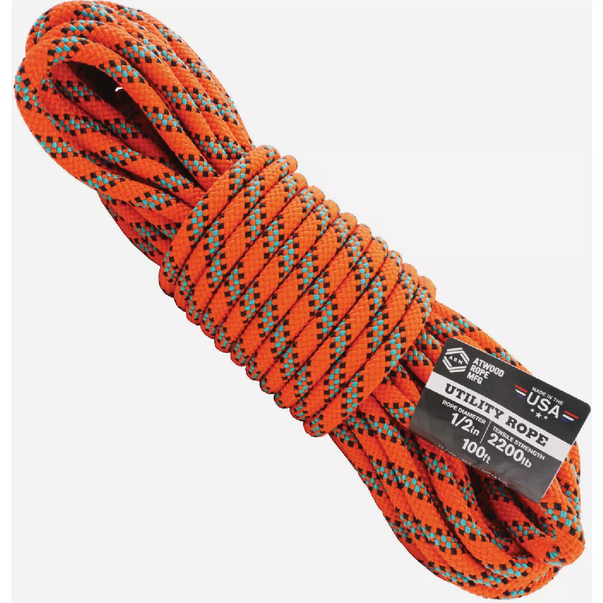Atwood Rope 1/2 In. x 100 Ft. Diamond Braided Polypropylene Utility ...