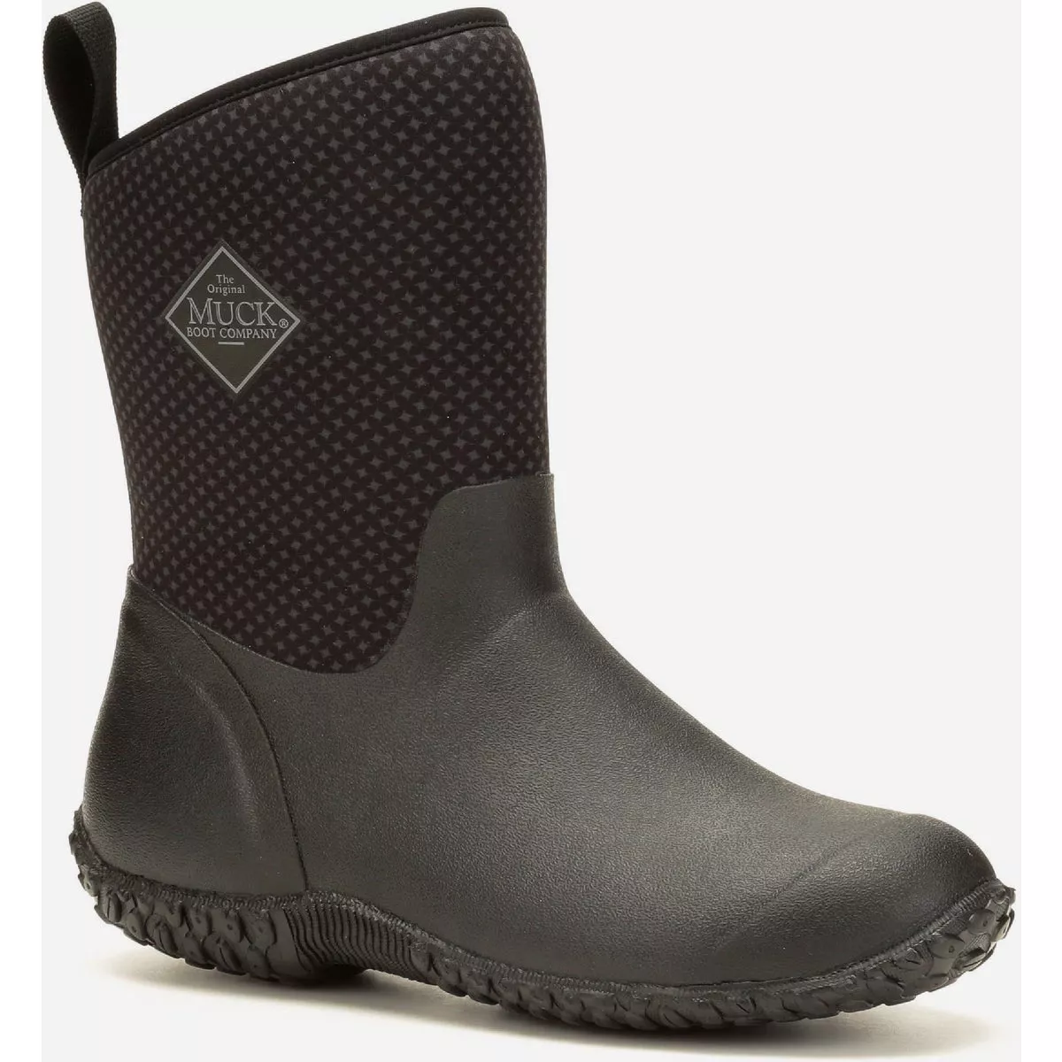 MUCK Muckster II Women's Black/Charcoal/Rose Print Mid Boot, Size 8