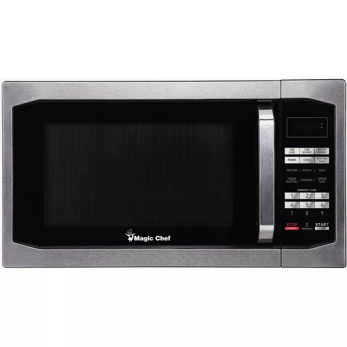 Magic Chef 1.6 Cu. Ft. 1100W Stainless Steel Countertop Microwave with Digital Touch Control