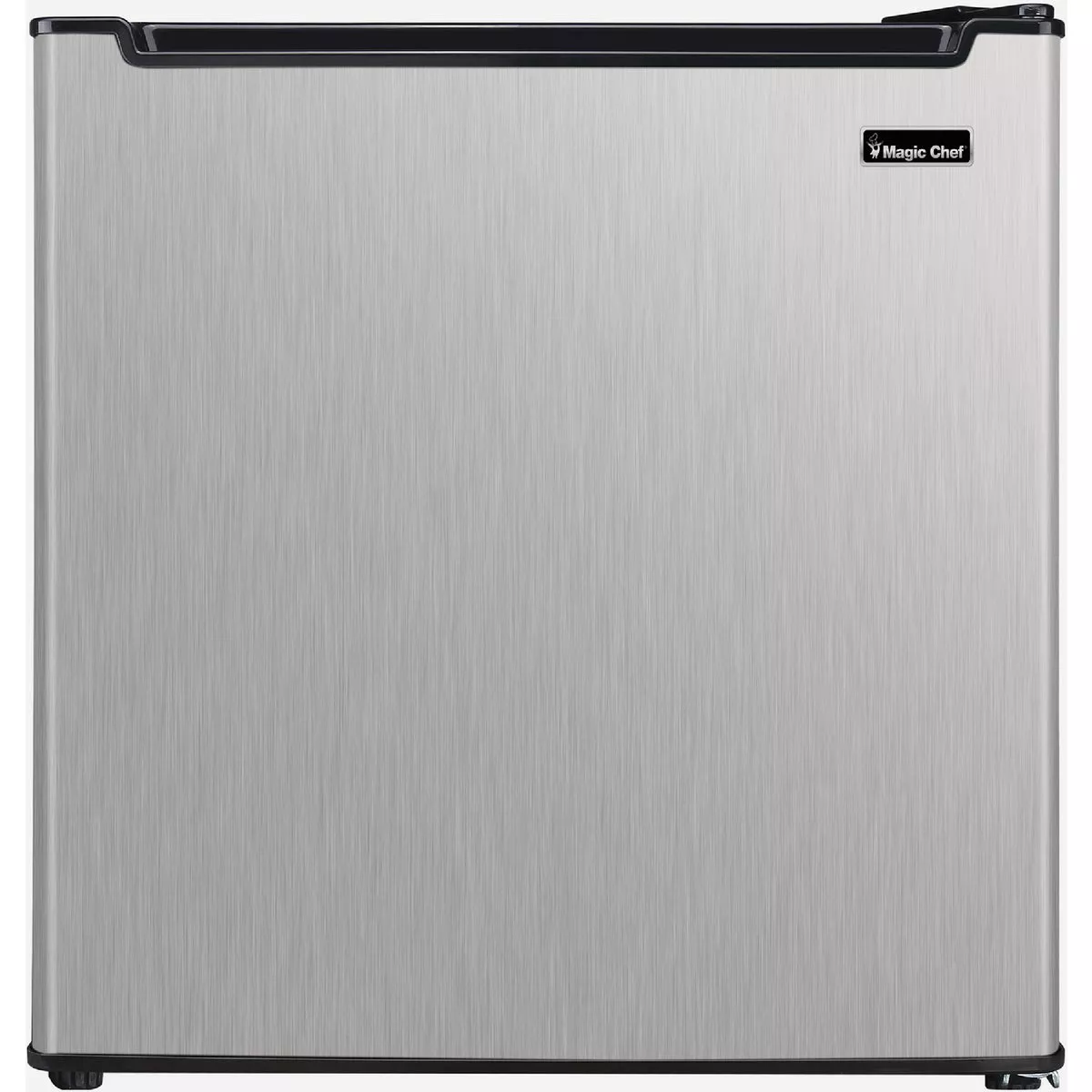 Magic Chef 1.7 Cu. Ft. Stainless Steel Compact Adjustable Temperature Mini Refrigerator (No Freezer Compartment