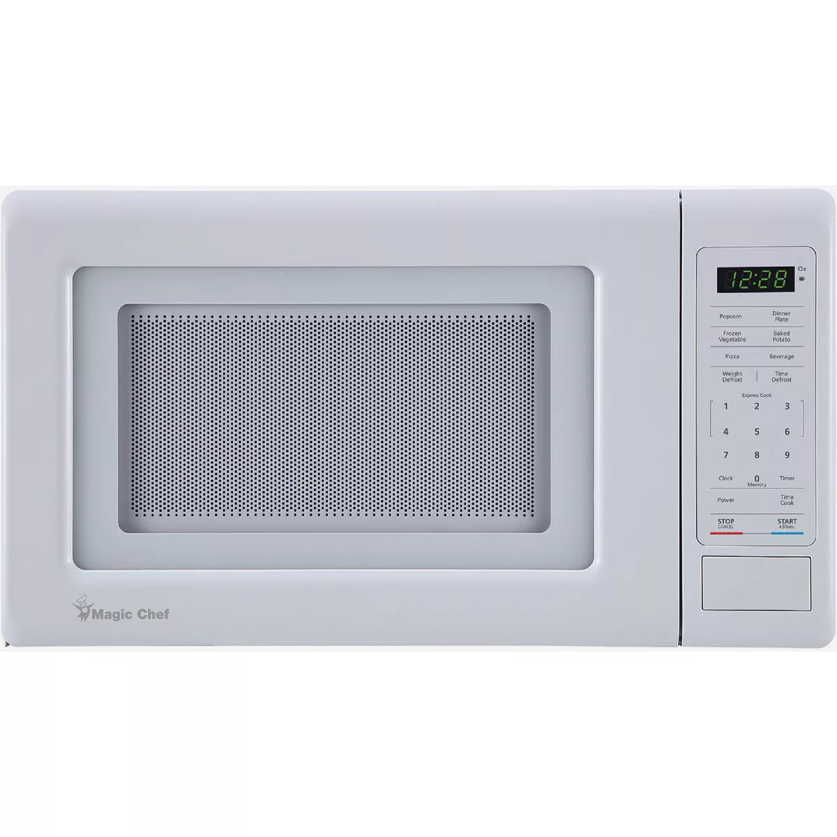 Magic Chef .7 Cu. Ft. 700W White Countertop Microwave with Digital Touch Control-