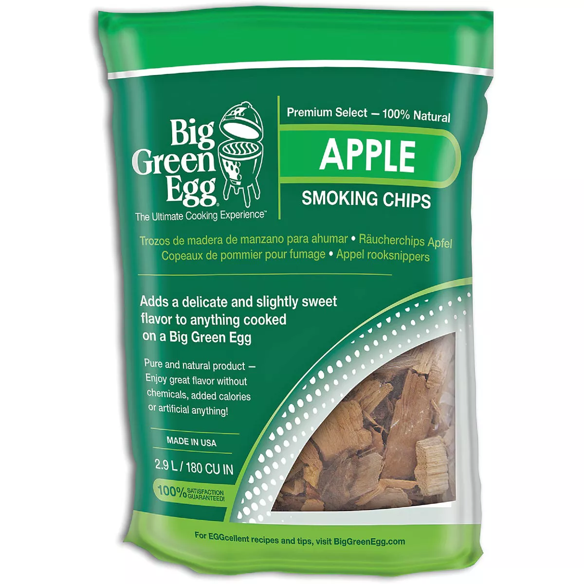 Big Green Egg 180 Cu. In. Premium Kiln Dried Apple Wood Smoking Chips