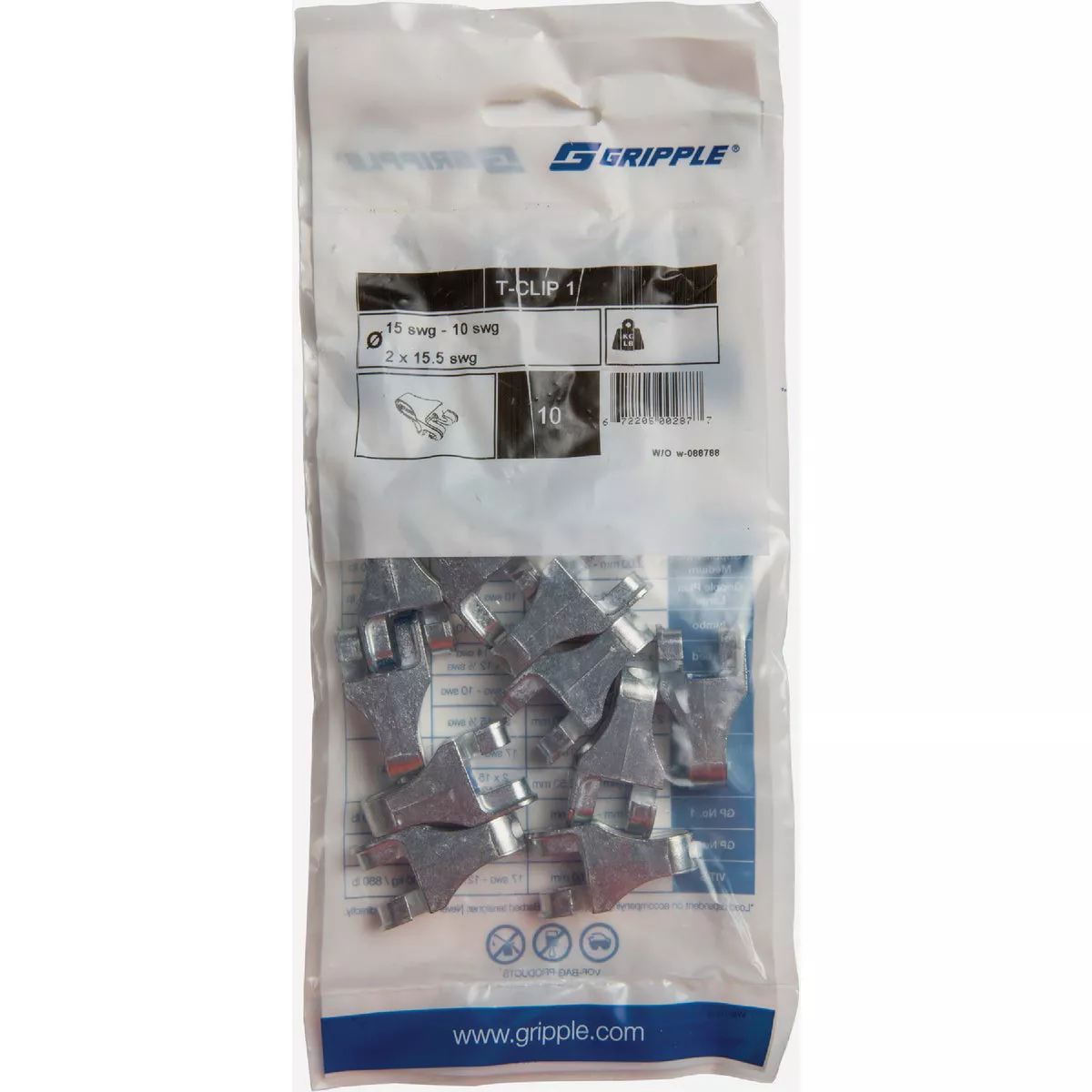 Gripple 15-10 Ga. T-Clip (10-Count)