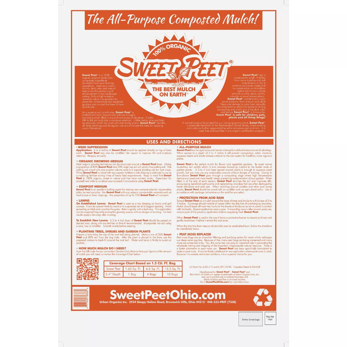Sweet Peet 1.5 Cu. Ft. 100% Organic All-Purpose Composted Mulch - photo 2