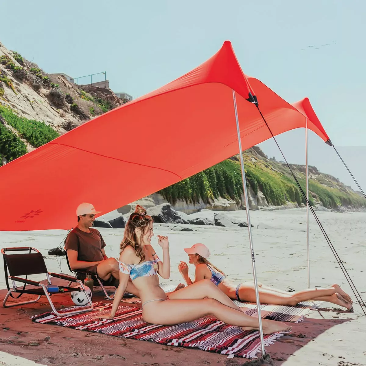 Neso Grande Sunshade Beach Tent, Lehua Red - photo 2