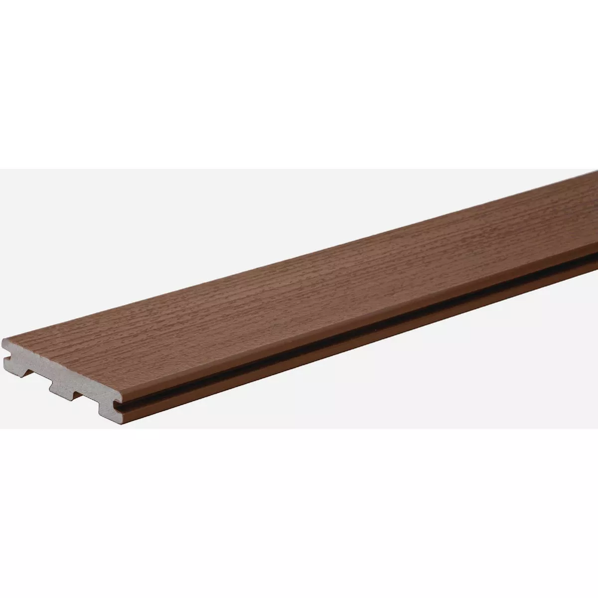 TimberTech PRO Terrain 1 In. x 6 In. x 16 Ft. Brown Oak Grooved Composite Deck Board