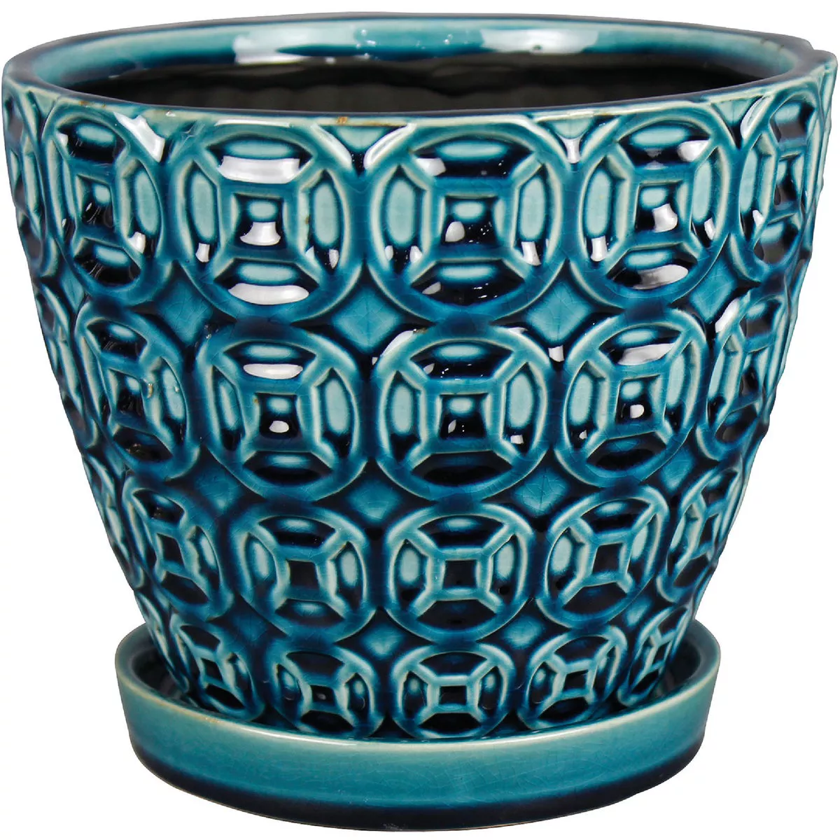 ATT Southern Mayer 6 In. Ceramic Seafoam Planter