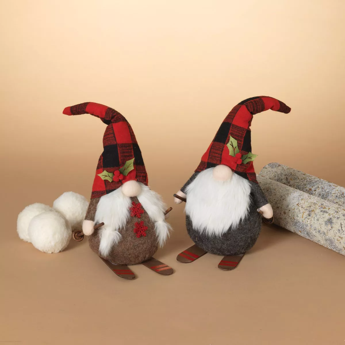 Gerson 10 In. H. Plush Skiing Gnome