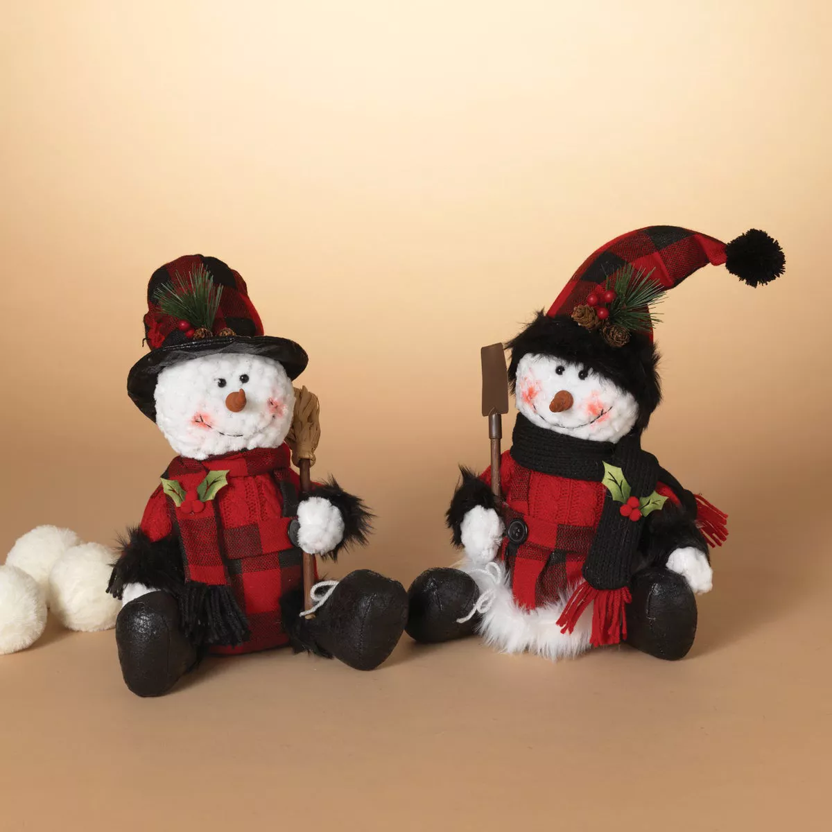 Gerson 11 In. H. Plush Sitting Snowman
