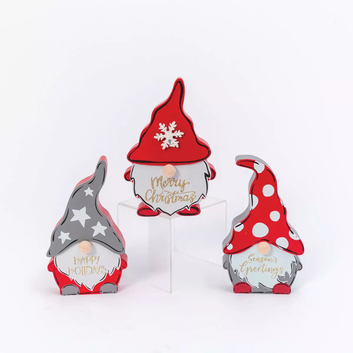 Gerson 7.8 In. H. Wood Holiday Gnome Figurine