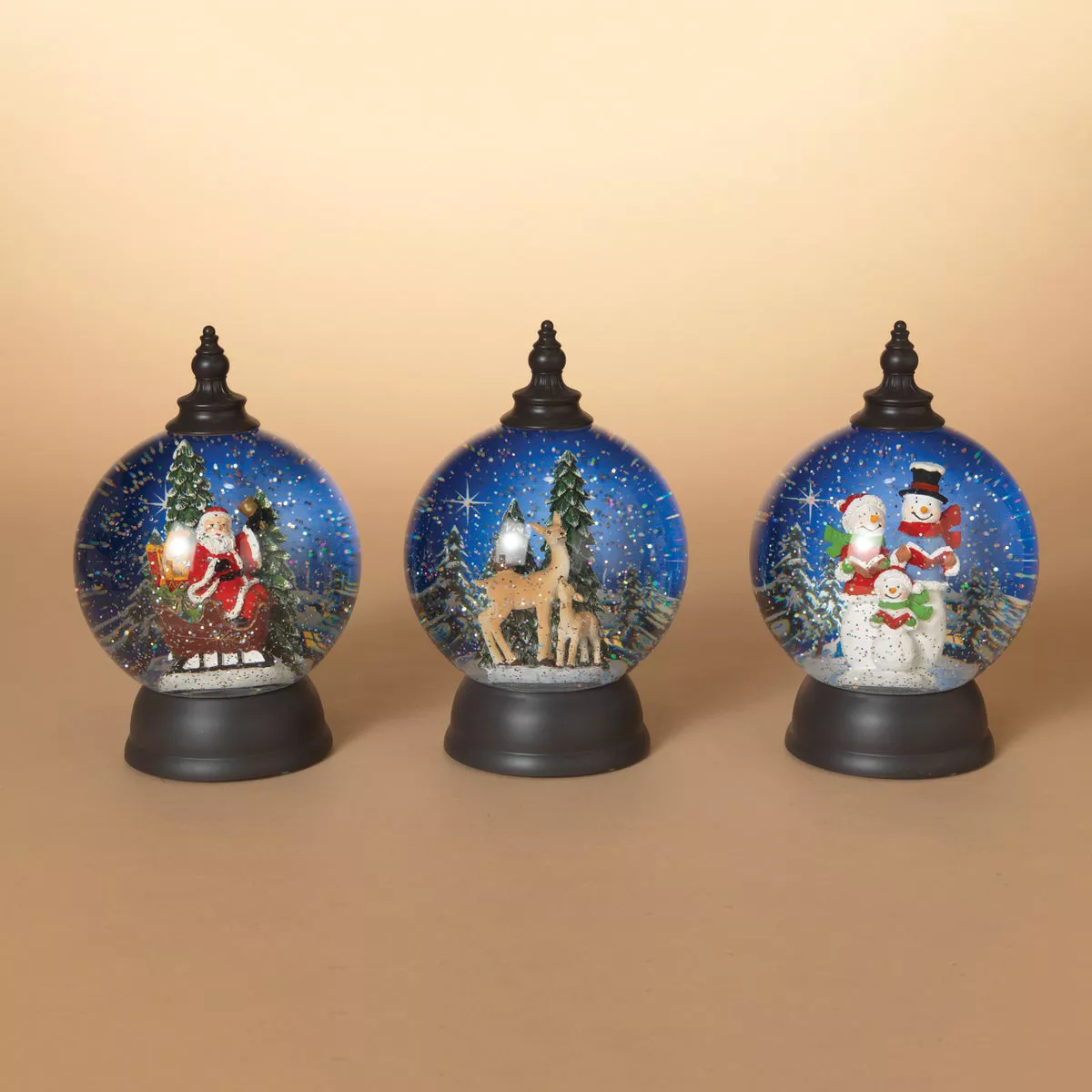 Gerson 9.1 In. H. Battery Operated Lighted Spinning Water Globe-