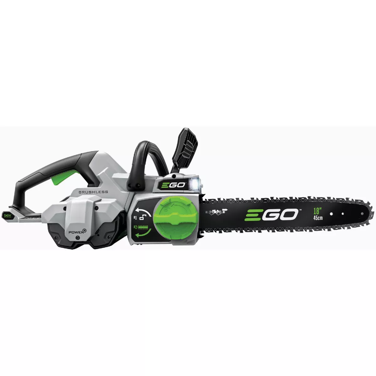 EGO POWER+ 18 In Brushless Cordless Chainsaw Kit with 5.0 Ah Battery & Charger - photo 2
