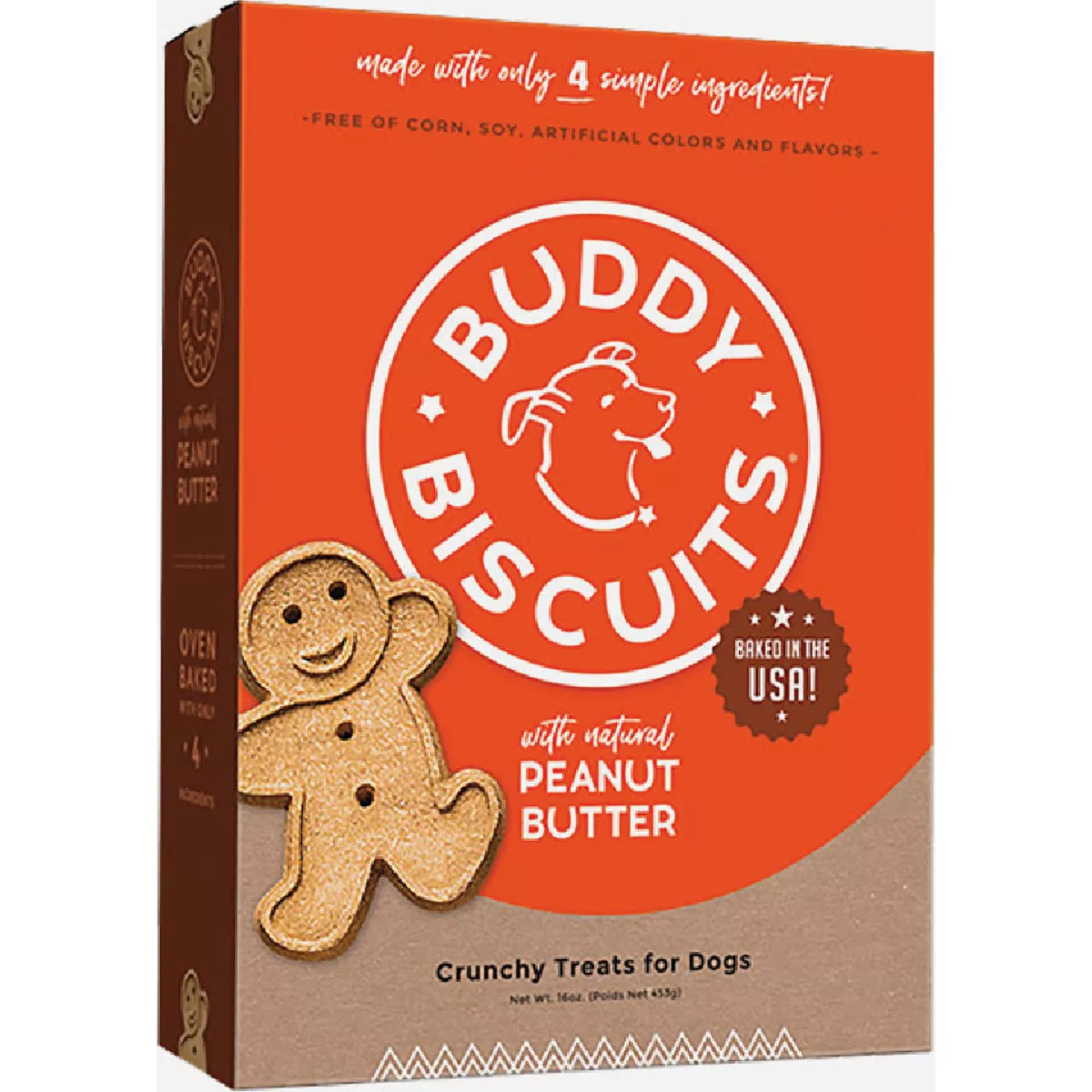 Buddy Biscuits 16 Oz. Crunchy Peanut Butter Biscuits Dog Treat
