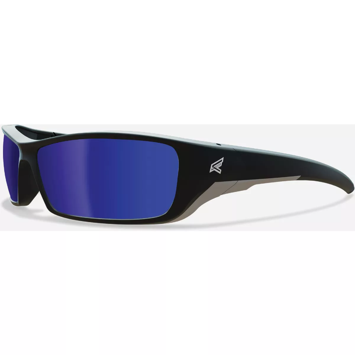 Edge Eyewear Reclus Black Frame Safety Glasses with Blue Mirror Lenses