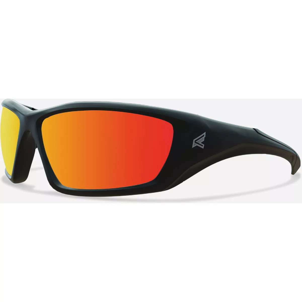 Edge Eyewear Robson Black Frame Safety Glasses with Aqua Precision Red Mirror Lenses