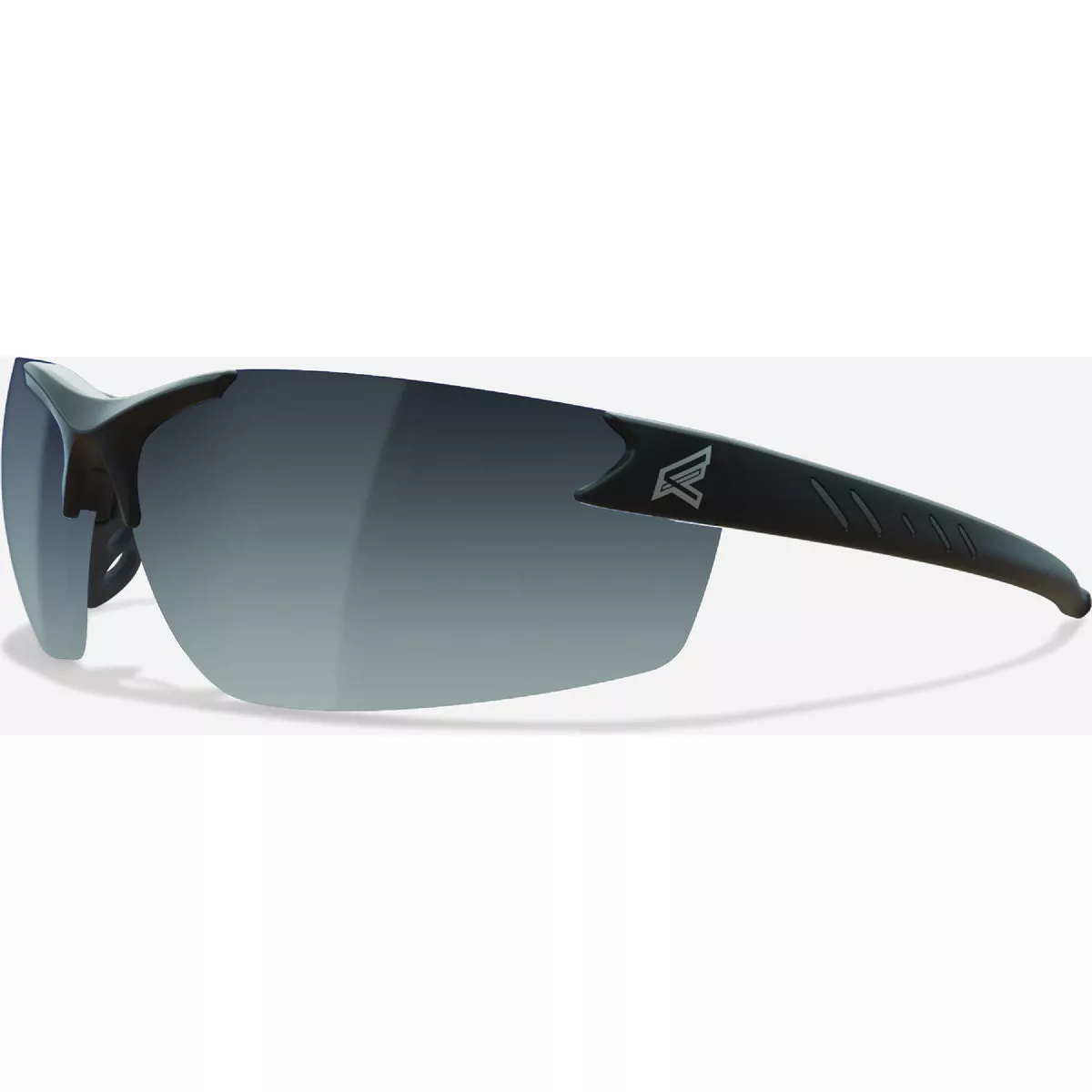 Edge Eyewear Zorge G2 Black Frame Safety Glasses with Silver Mirror Lenses