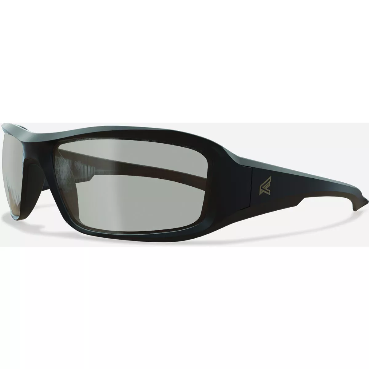 Edge Eyewear Brazeau Matte Black Frame Safety Glasses with Clear Anti-Reflective Lenses