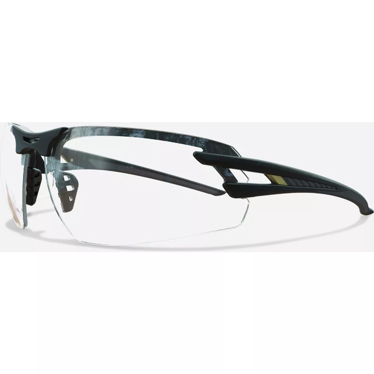 Edge Eyewear Salita Black Frame Safety Glasses with Clear Vapor Shield Lenses