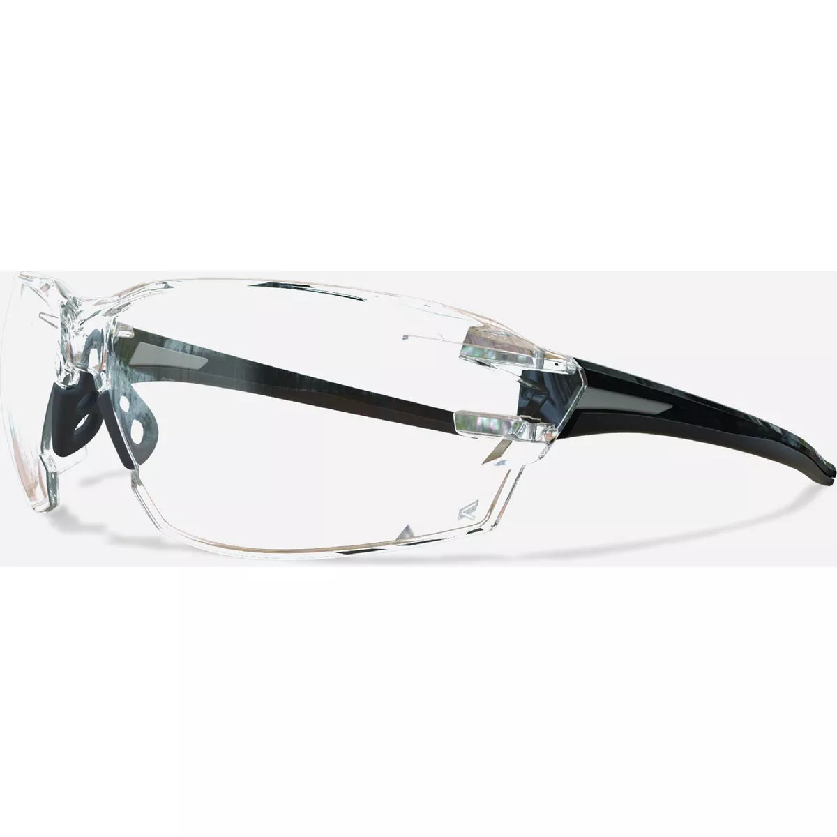 Edge Eyewear Nevosa Black Frame Safety Glasses with Clear Lenses