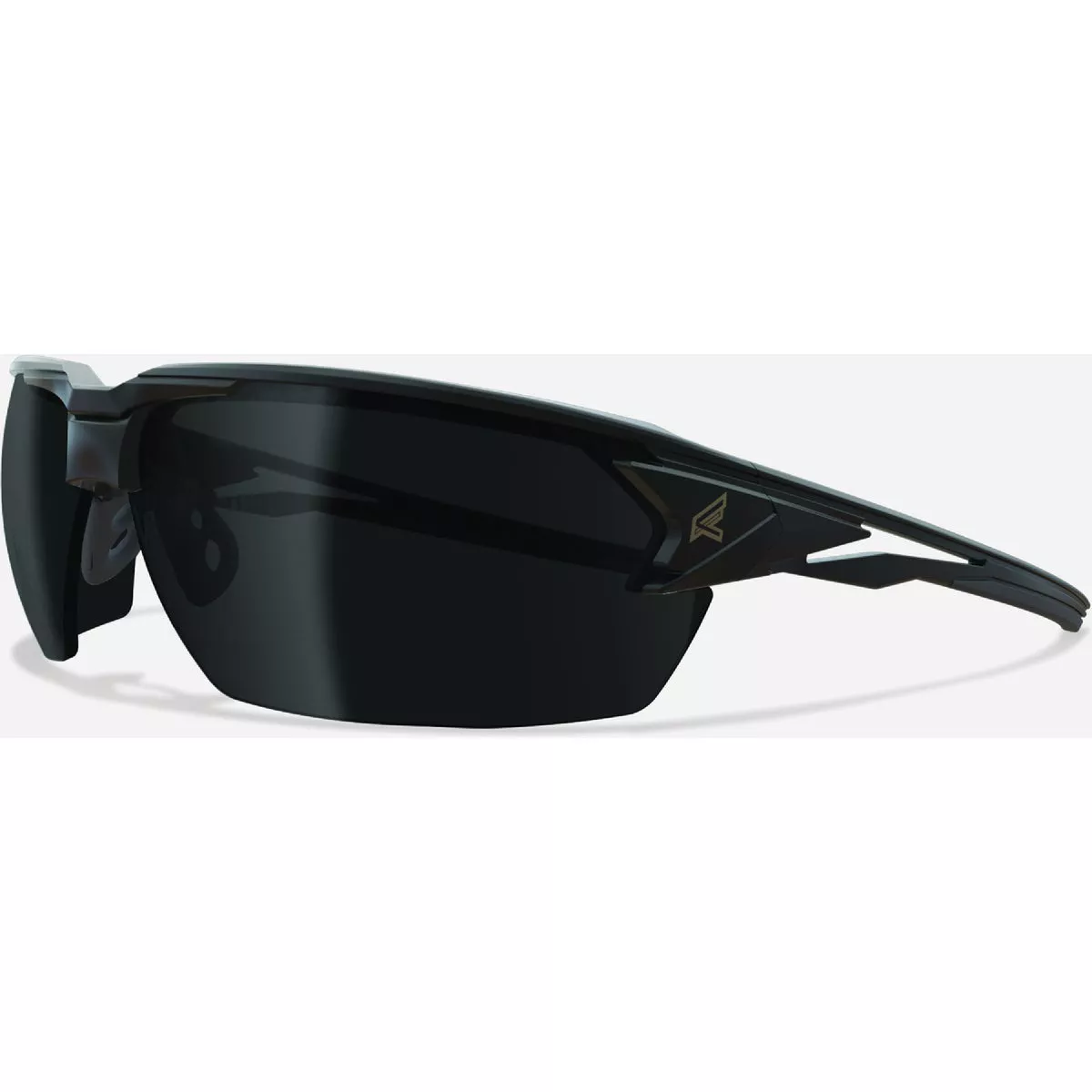 Edge Eyewear Pumori Matte Black Frame Safety Glasses with Smoke Lenses