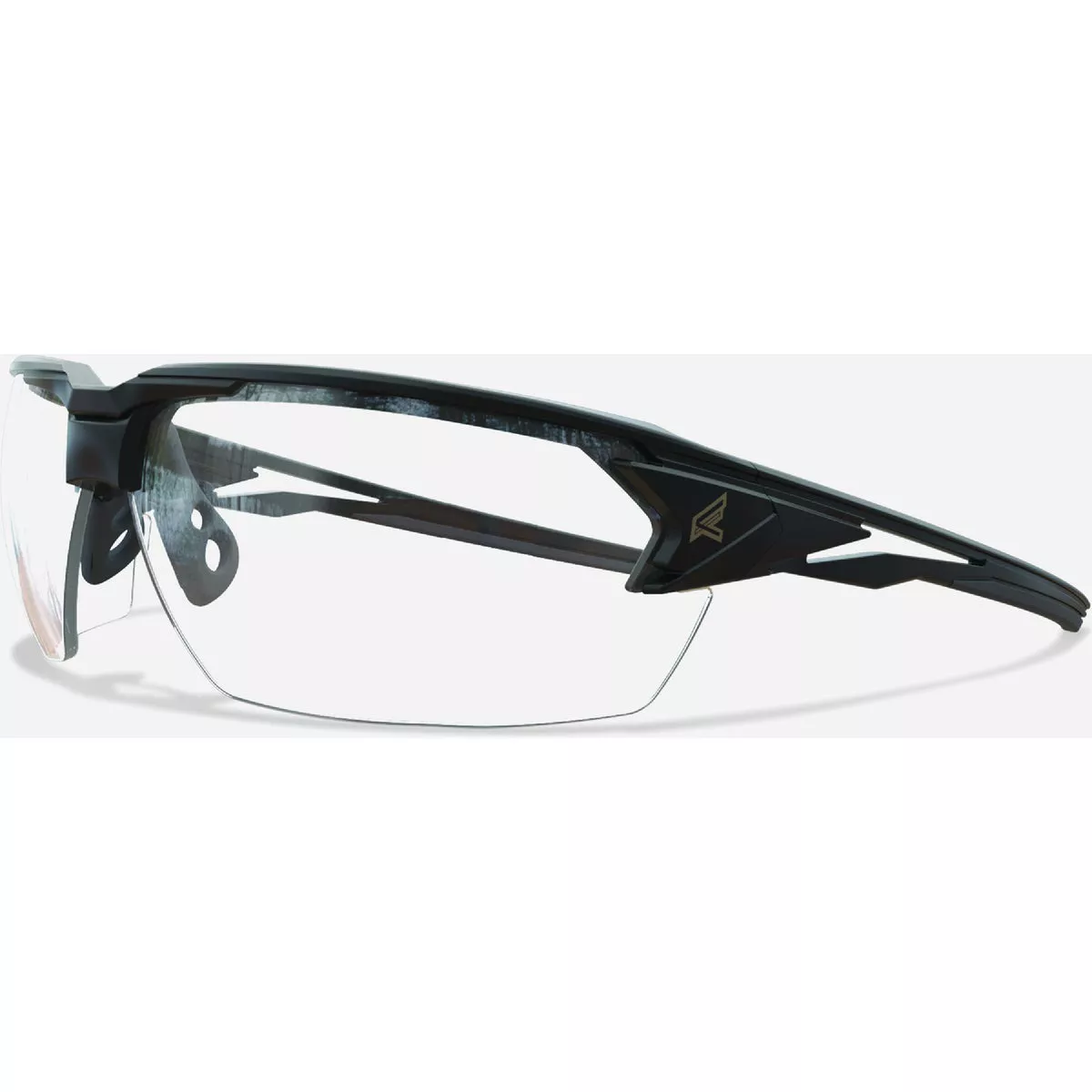 Edge Eyewear Pumori Matte Black Frame Safety Glasses with Clear Vapor Shield Lenses-