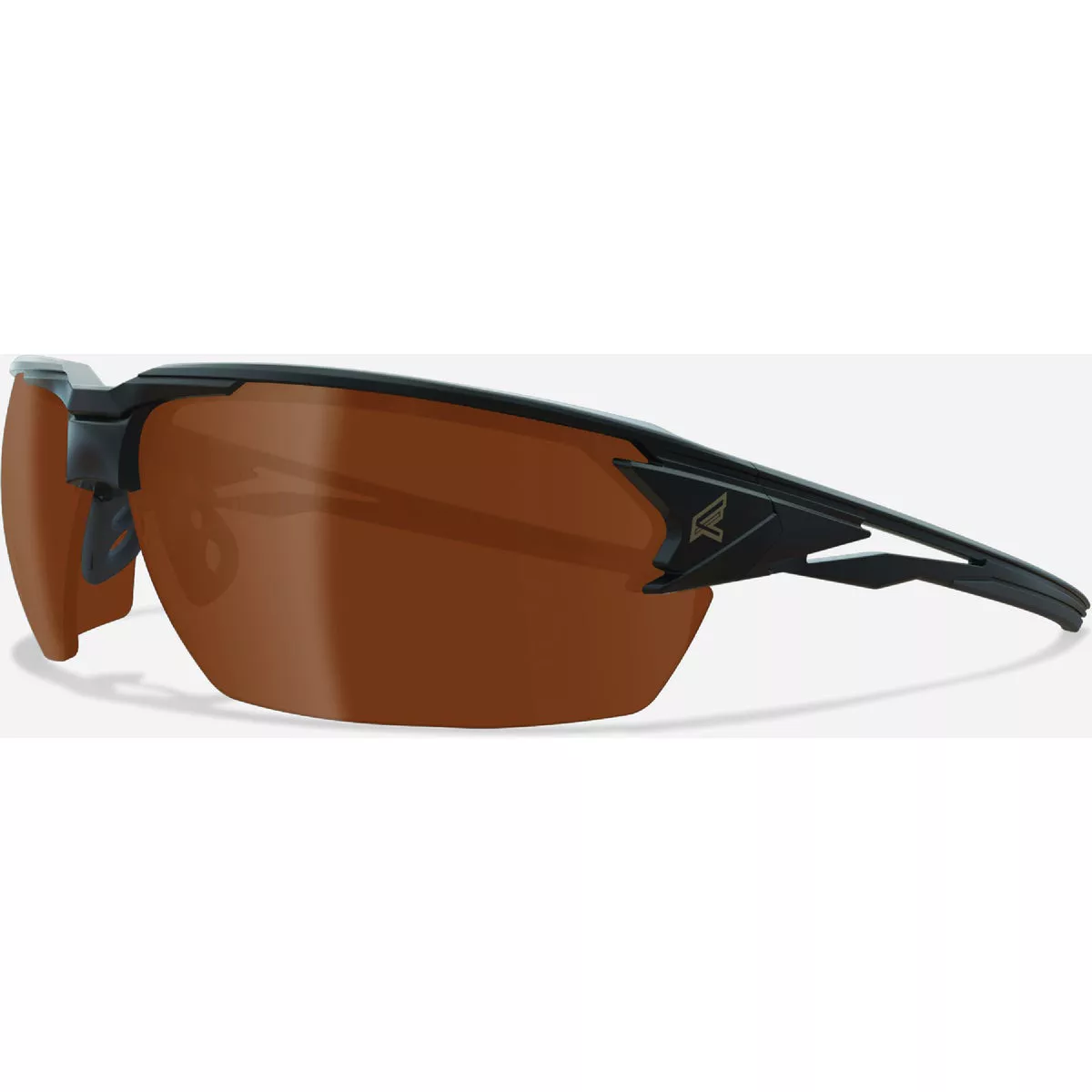 Edge Eyewear Pumori Matte Black Frame Safety Glasses with Polarized Copper "Driving" Lenses