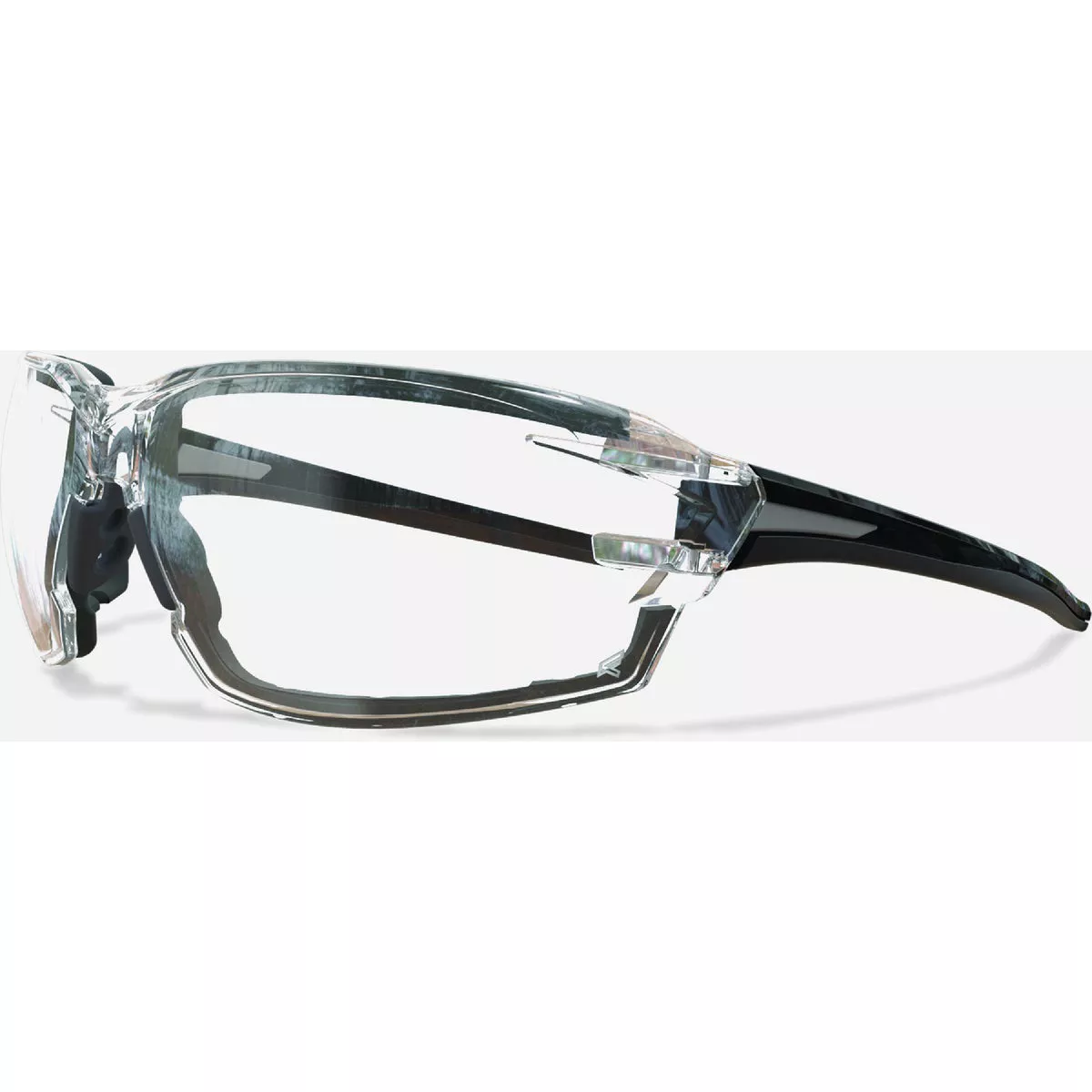 Edge Eyewear Nevosa Black Frame with Gasket Safety Glasses with Vapor Shield Clear Lens