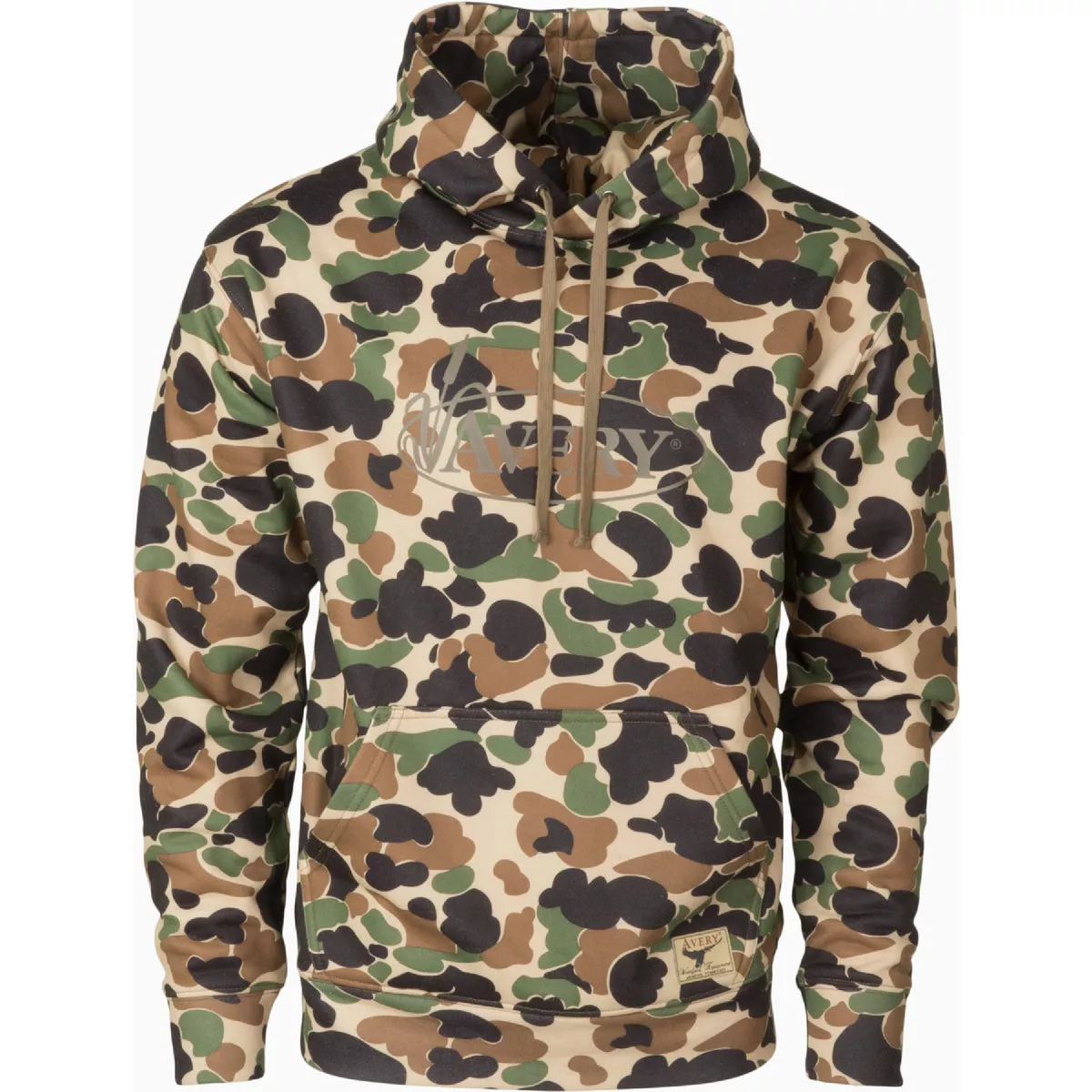 Avery Outdoors Medium Old School Camo Workmen Hooded Pullover Sweatshirt-