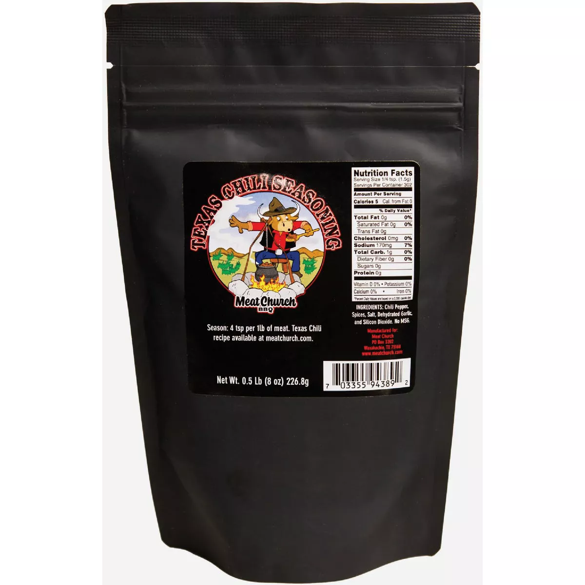 Meat Church 8 Oz. Texas Chili Seasoning